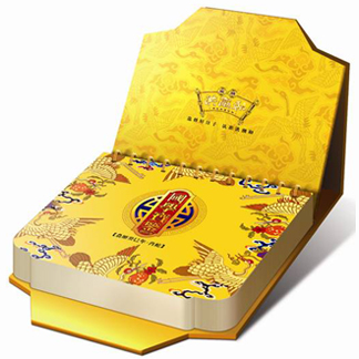 贵气金色圣旨风格的台历制作