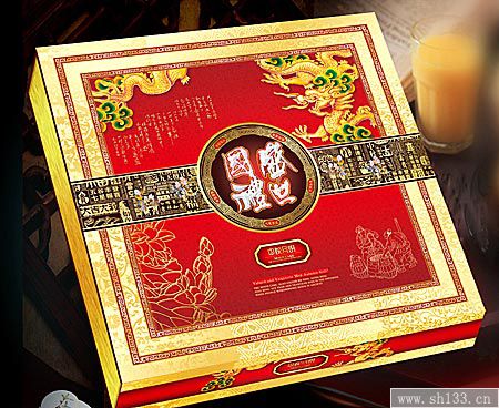 四盒装月饼包装盒印刷