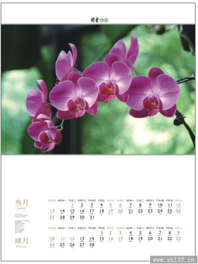厂家2014年月历
